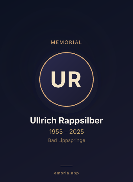 Memorial portrait of Ullrich Rappsilber