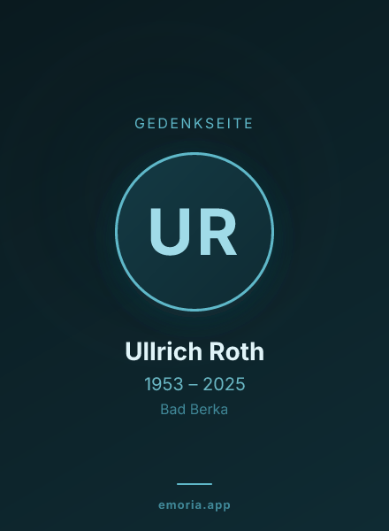 Gedenkportrait von Ullrich Roth