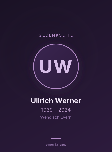 Gedenkportrait von Ullrich Werner