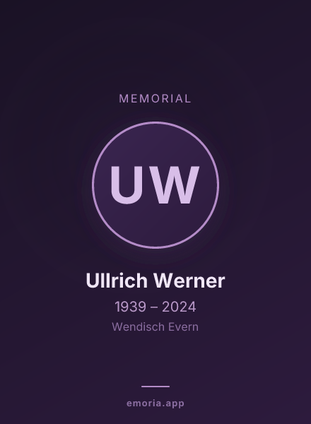Memorial portrait of Ullrich Werner