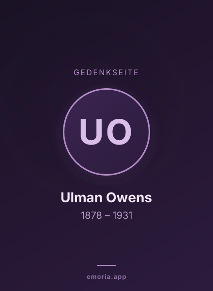 Gedenkportrait von Ulman Owens