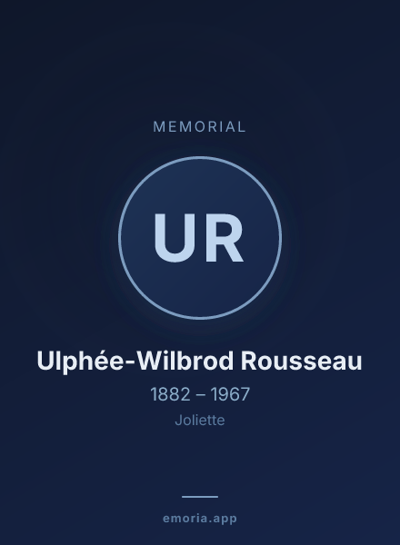 Memorial portrait of Ulphée-Wilbrod Rousseau