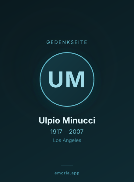 Gedenkportrait von Ulpio Minucci