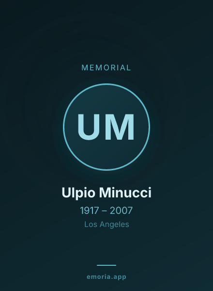 Memorial portrait of Ulpio Minucci