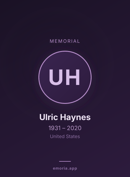 Memorial portrait of Ulric Haynes
