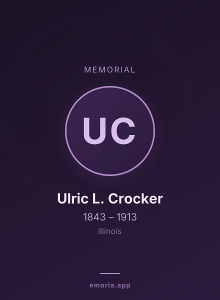 Memorial portrait of Ulric L. Crocker