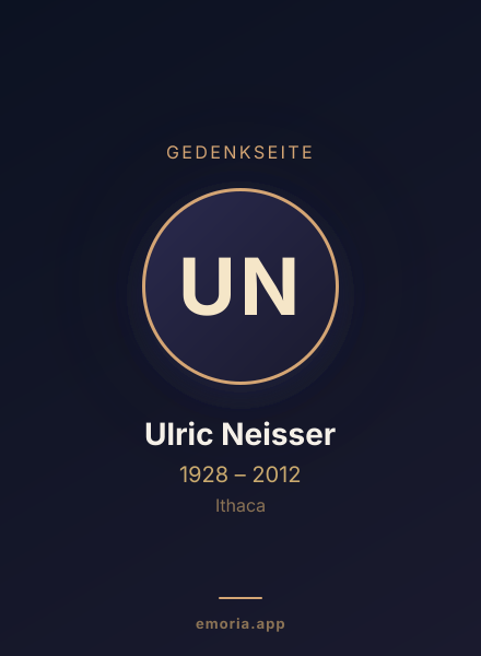 Gedenkportrait von Ulric Neisser