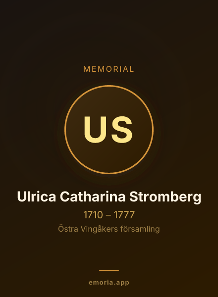 Memorial portrait of Ulrica Catharina Stromberg