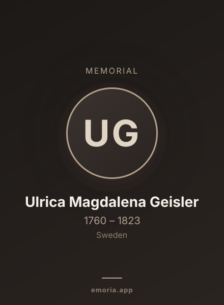 Memorial portrait of Ulrica Magdalena Geisler