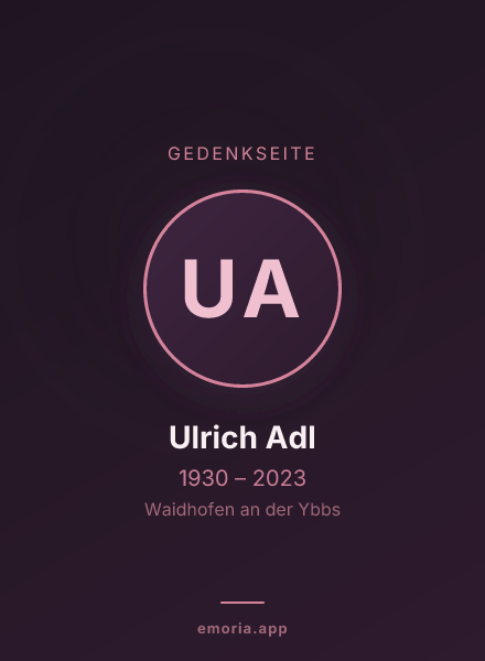 Gedenkportrait von Ulrich Adl