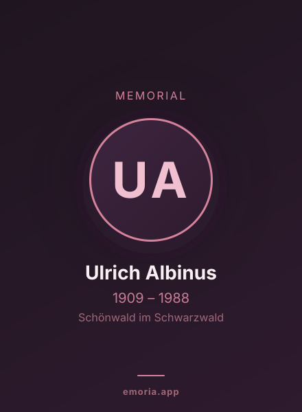 Memorial portrait of Ulrich Albinus