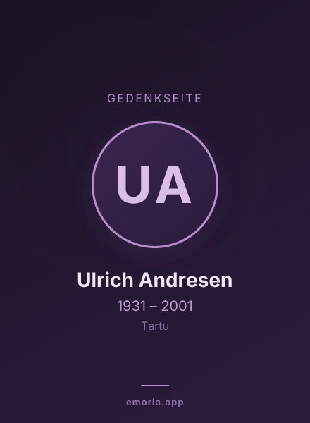 Gedenkportrait von Ulrich Andresen
