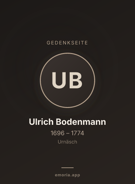 Gedenkportrait von Ulrich Bodenmann