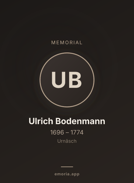 Memorial portrait of Ulrich Bodenmann