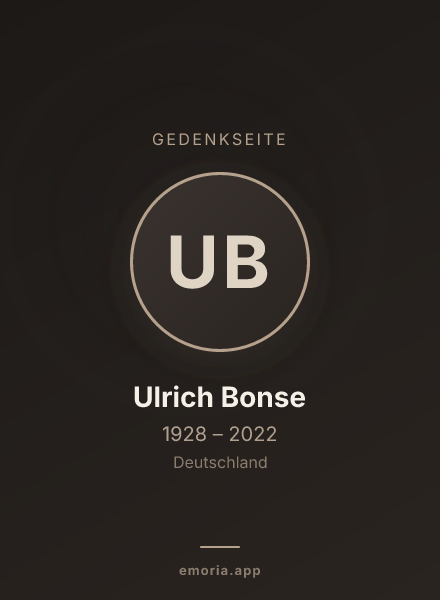 Gedenkportrait von Ulrich Bonse