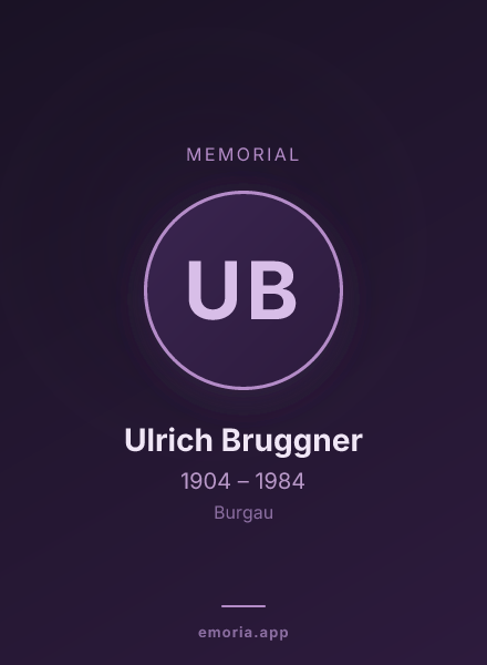 Memorial portrait of Ulrich Bruggner