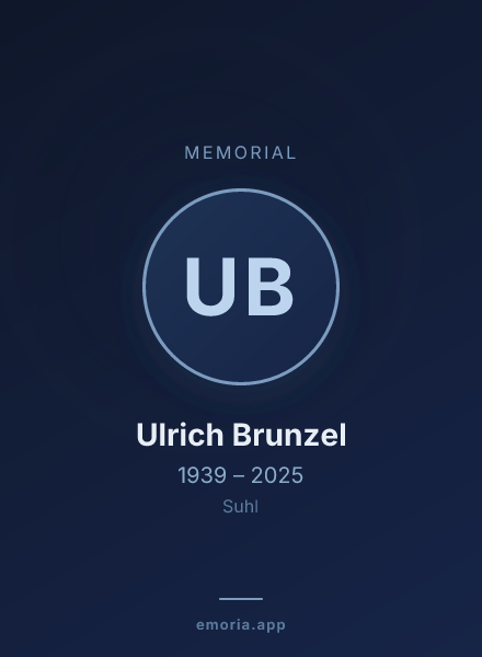 Memorial portrait of Ulrich Brunzel