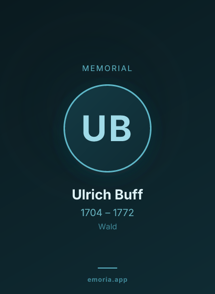 Memorial portrait of Ulrich Buff