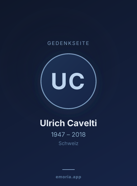Gedenkportrait von Ulrich Cavelti