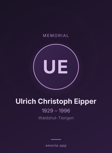 Memorial portrait of Ulrich Christoph Eipper