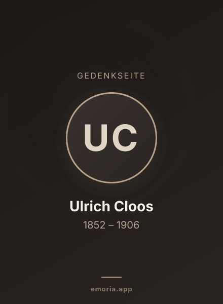 Gedenkportrait von Ulrich Cloos