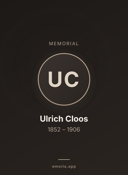 Memorial portrait of Ulrich Cloos
