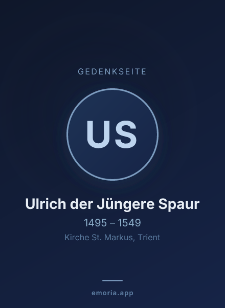 Gedenkportrait von Ulrich der Jüngere Spaur