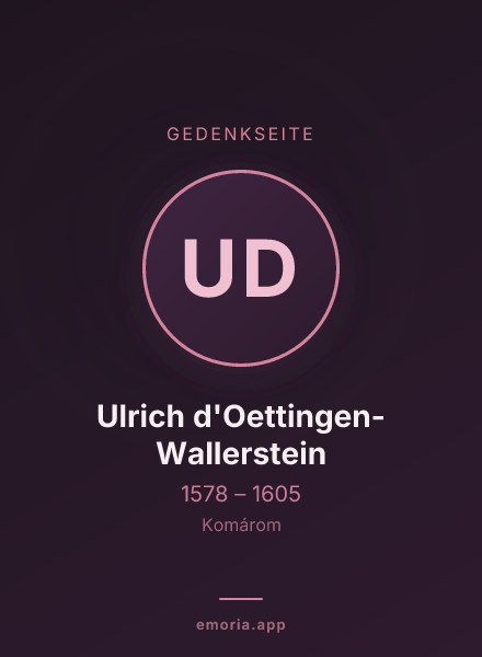 Gedenkportrait von Ulrich d'Oettingen-Wallerstein