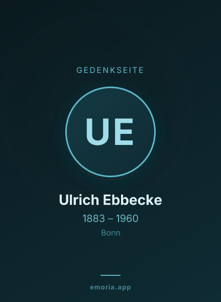Gedenkportrait von Ulrich Ebbecke