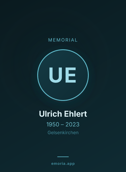 Memorial portrait of Ulrich Ehlert