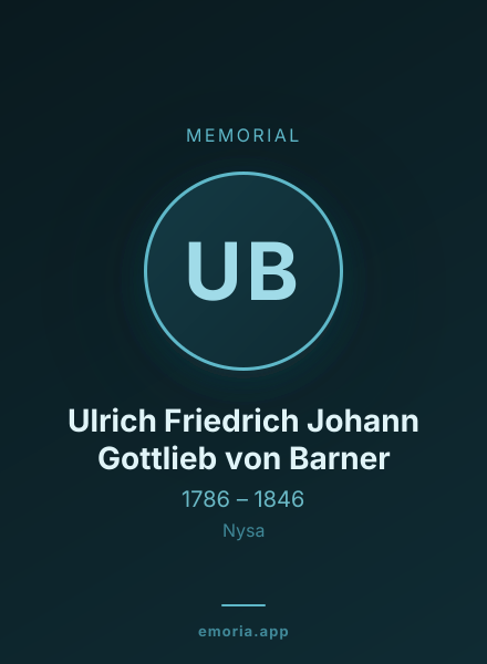 Memorial portrait of Ulrich Friedrich Johann Gottlieb von Barner