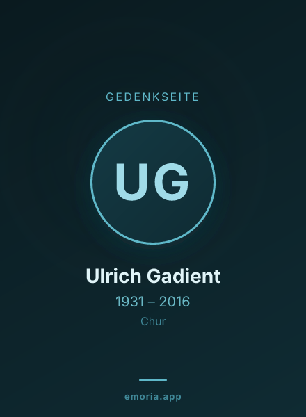 Gedenkportrait von Ulrich Gadient