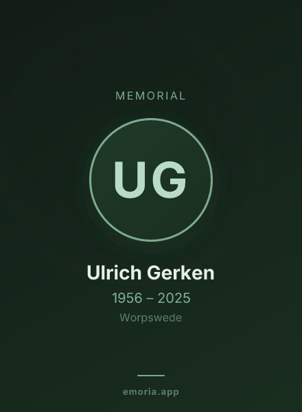 Memorial portrait of Ulrich Gerken