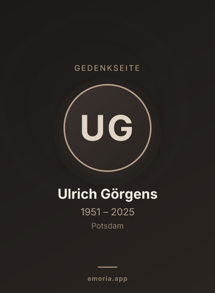 Gedenkportrait von Ulrich Görgens