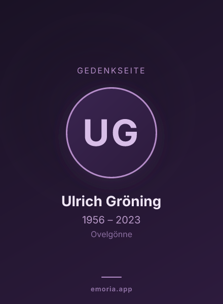 Gedenkportrait von Ulrich Gröning