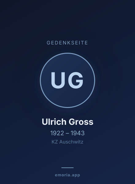 Gedenkportrait von Ulrich Gross