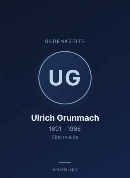 Gedenkportrait von Ulrich Grunmach