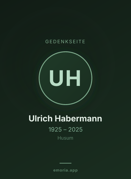 Gedenkportrait von Ulrich Habermann