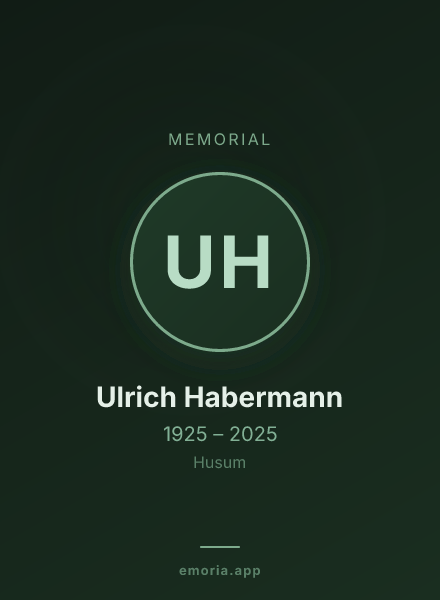 Memorial portrait of Ulrich Habermann