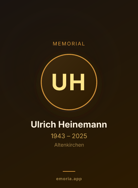 Memorial portrait of Ulrich Heinemann