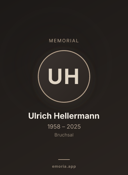 Memorial portrait of Ulrich Hellermann