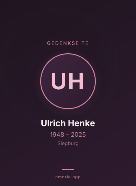 Gedenkportrait von Ulrich Henke