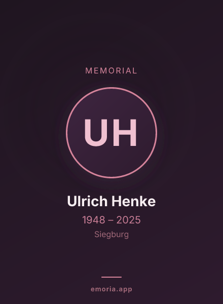 Memorial portrait of Ulrich Henke
