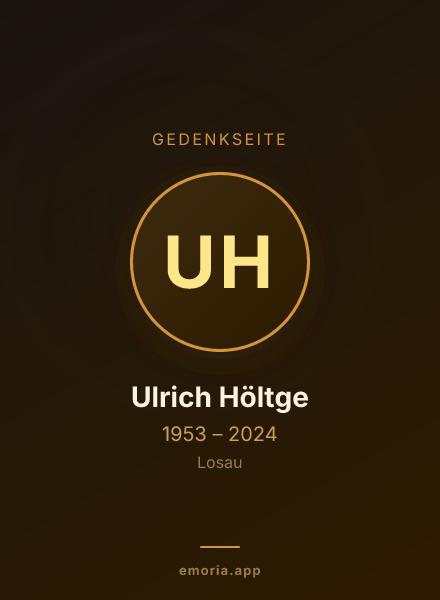 Gedenkportrait von Ulrich Höltge