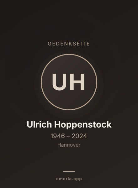 Gedenkportrait von Ulrich Hoppenstock
