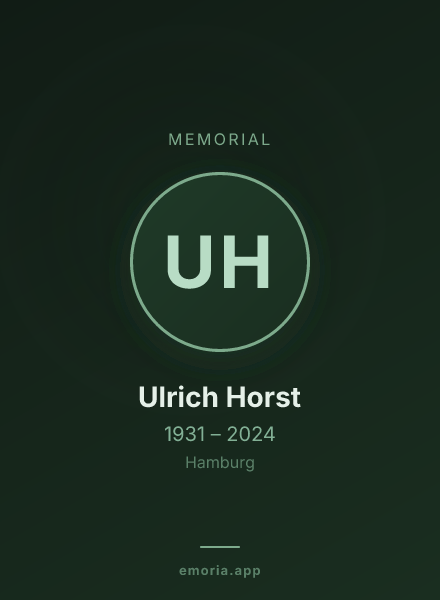 Memorial portrait of Ulrich Horst
