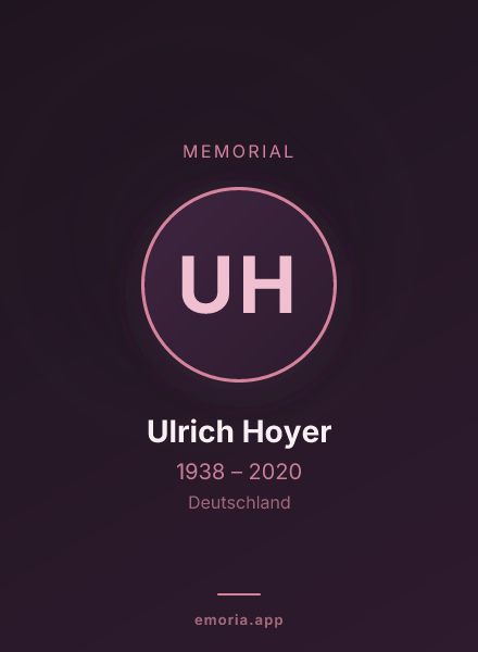 Memorial portrait of Ulrich Hoyer