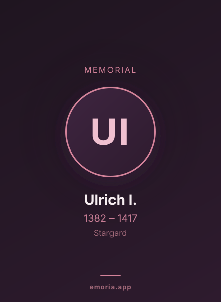 Memorial portrait of Ulrich I.
