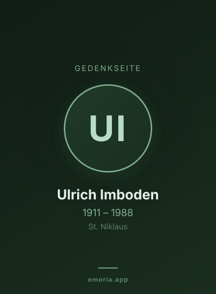 Gedenkportrait von Ulrich Imboden