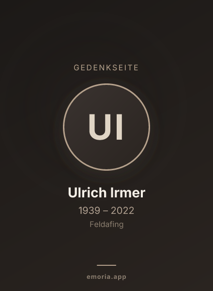 Gedenkportrait von Ulrich Irmer